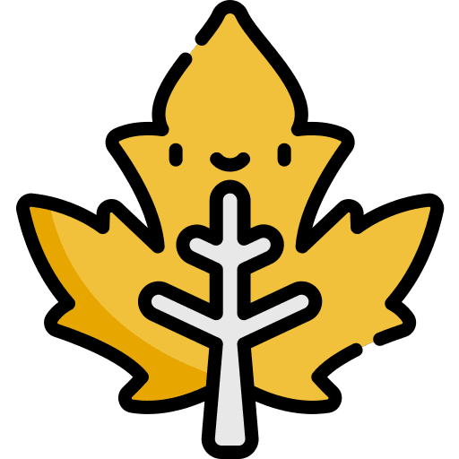 Leaf fall botanical maple leaf icon