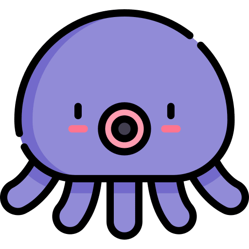 Octopus aquatic octopus food icon