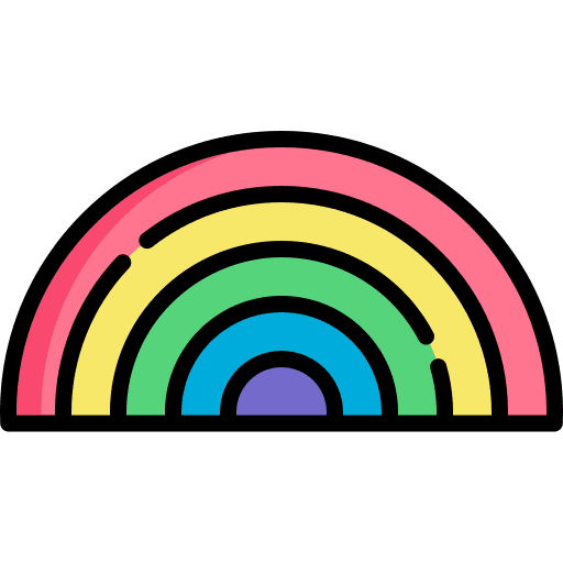 Rainbow cloud rainbow nature icon