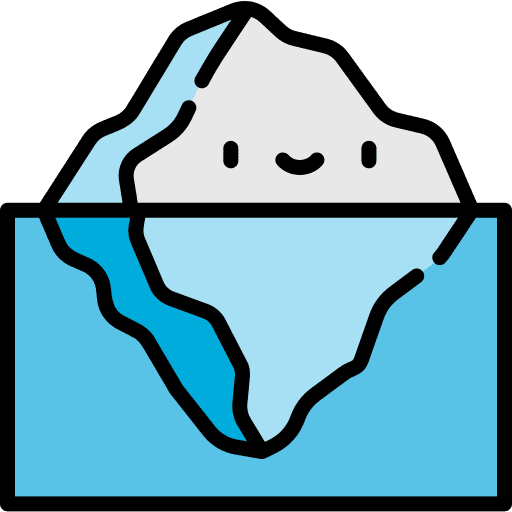 Iceberg ice polar landscape icon