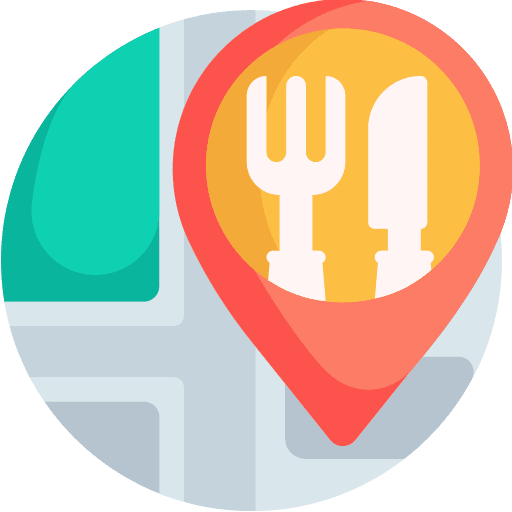 Map cutlery map point signs icon