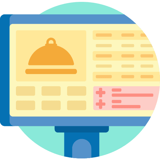 Pos cashier commercial supermarket icon