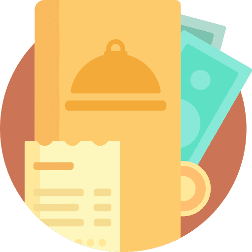 Receipt payment bill ticket icon