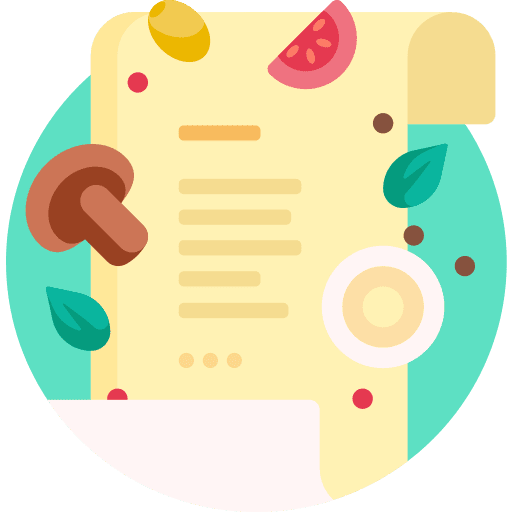 Recipe education files and folders cook icon