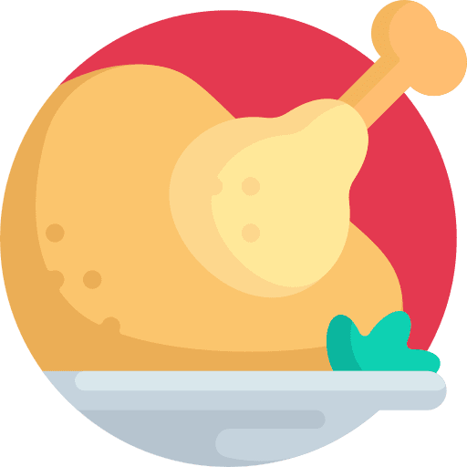 Chicken food and restaurant roast chicken turkey icon