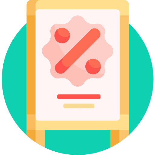 Discount sign offer sale icon