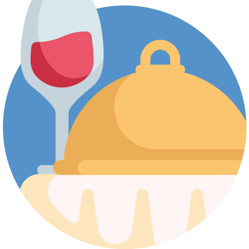 Food dish table plate icon