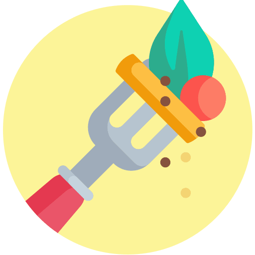 Fork food and restaurant vegetarian food healthy food icon