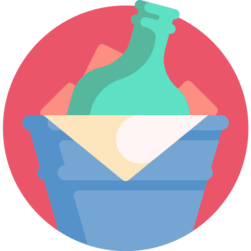 Wine bottle cooler bucket bottle icon