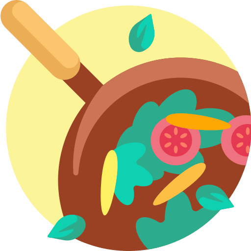 Pan food and restaurant frying food icon