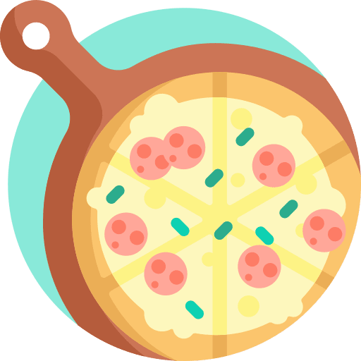 Pizza slice food and restaurant piece icon