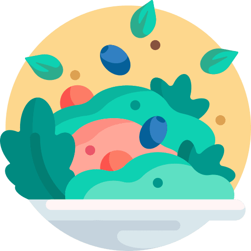 Salad vegetables vegetarian organic icon