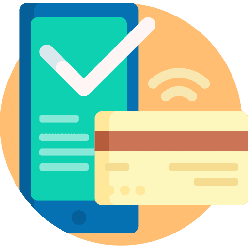 Smartphone payment method commerce and shopping banking icon