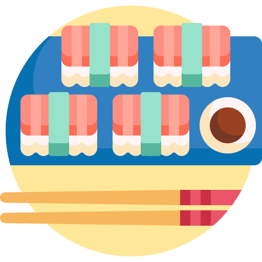 Sushi food and restaurant food sushi icon