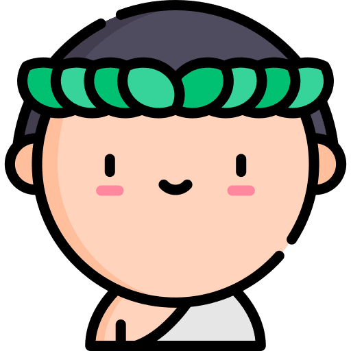 Emperor character king laurel wreath icon