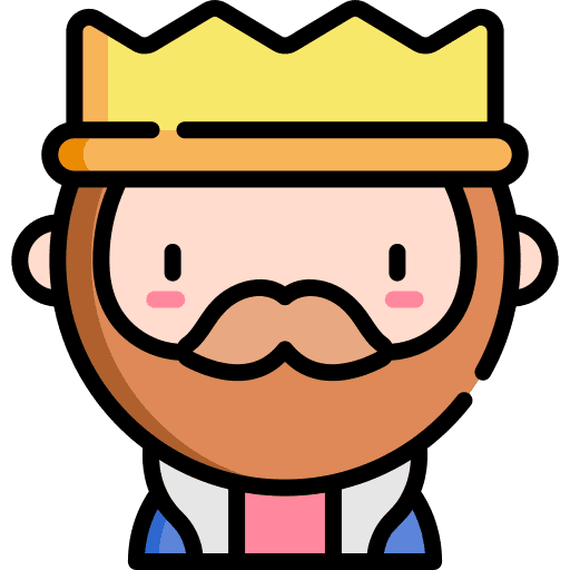 King birthday and party user king icon