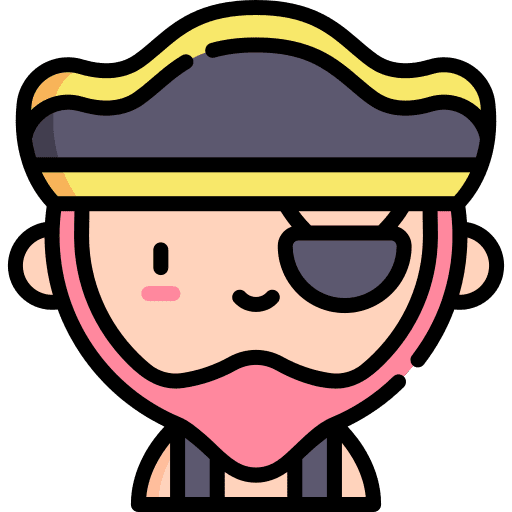 Pirate eyepatch costume man icon