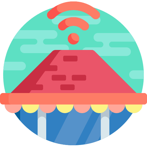 Wifi symbol connection building icon