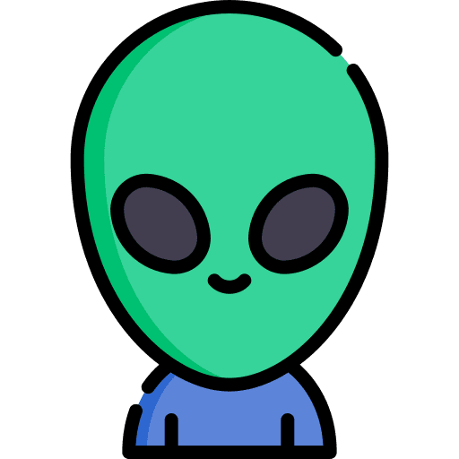 Alien birthday and party miscellaneous ufo icon
