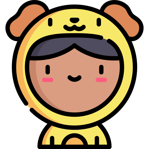 Dog party carnival costume icon