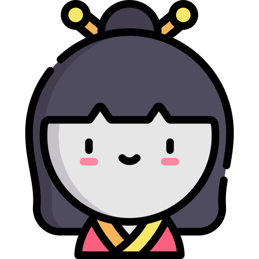 Geisha birthday and party people woman icon