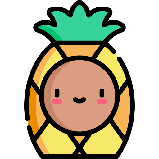 Pineapple food fruits costume icon