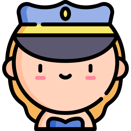 Police people woman avatar icon