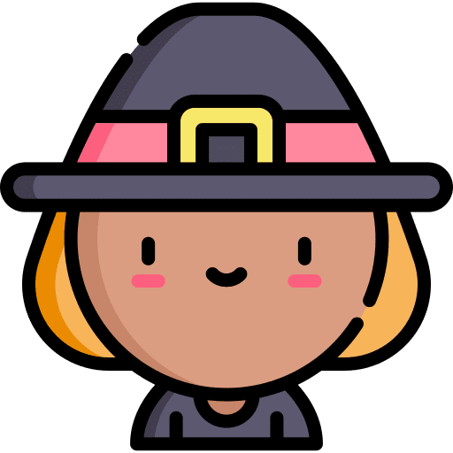Witch costume halloween witch icon