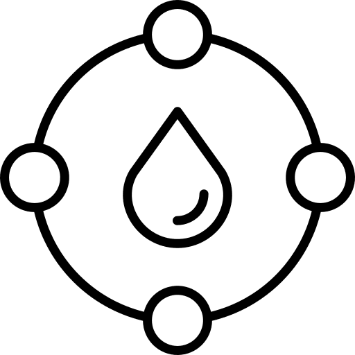 Save water h2o drop ecology and environment icon