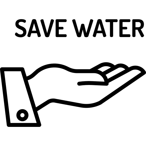 Save water hand solidarity ecology and environment icon