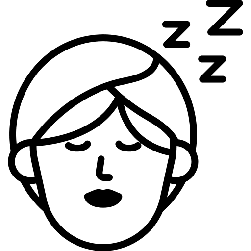 Sleep wellness sleepy user icon