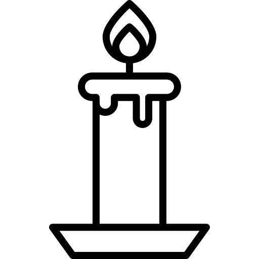 Candle beauty fire illumination icon