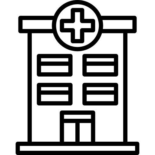 Hospital architectonic architecture and city urban icon