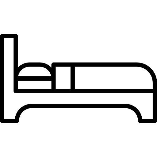 Bed comfortable sleepy sleeping icon