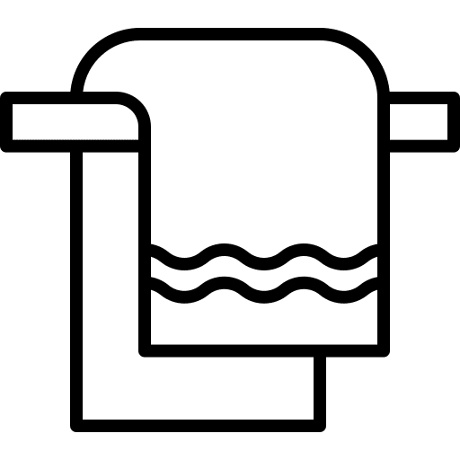 Towel dry furniture and household wellness icon