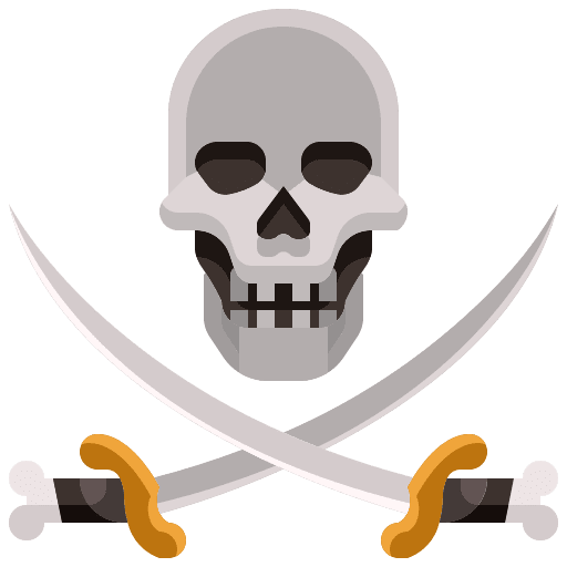 Skull blade knife skull icon