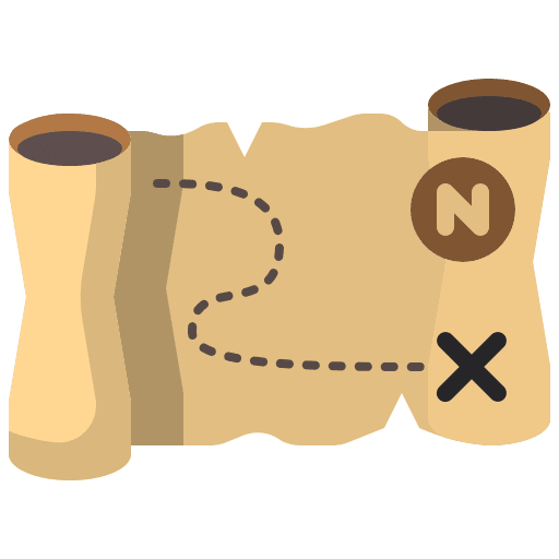Treasure map treasure orientation treasure map icon