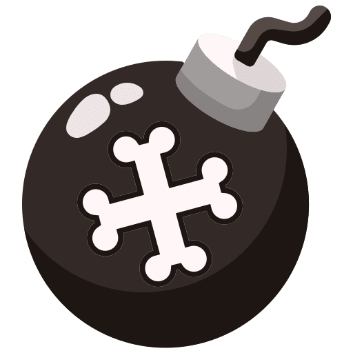 Bomb detonation security weapons icon