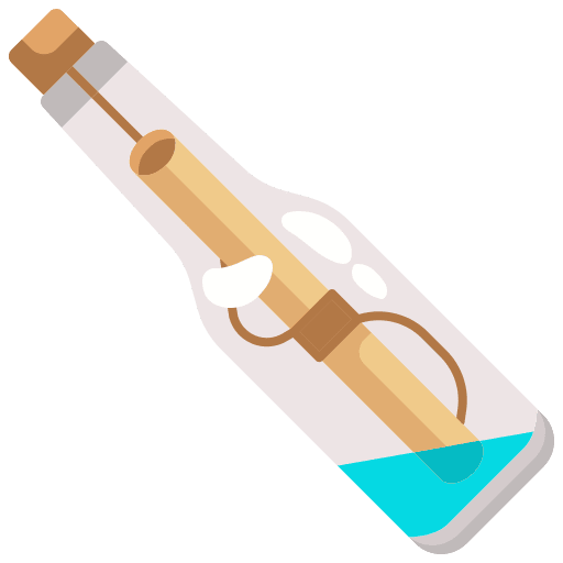 Bottle message in a bottle message bottle icon