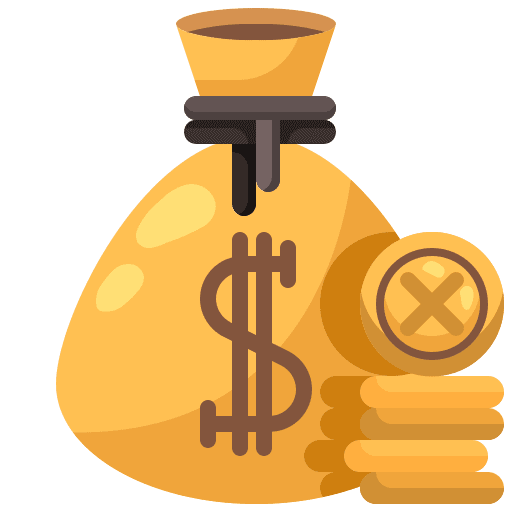 Coin bag business and finance coin icon