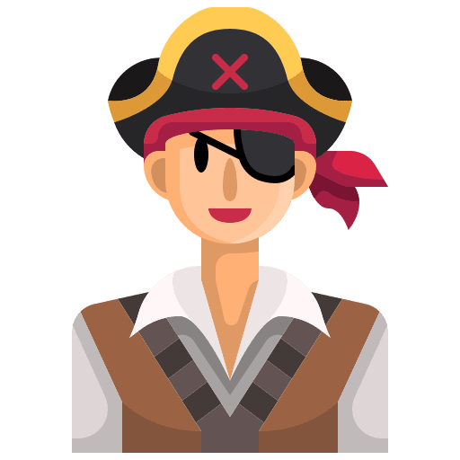 Pirate party man halloween icon