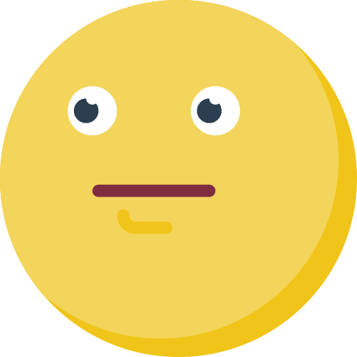 Neutral emoticons feelings happy icon