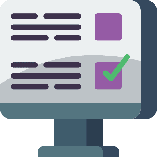 Survey criteria online survey screen icon