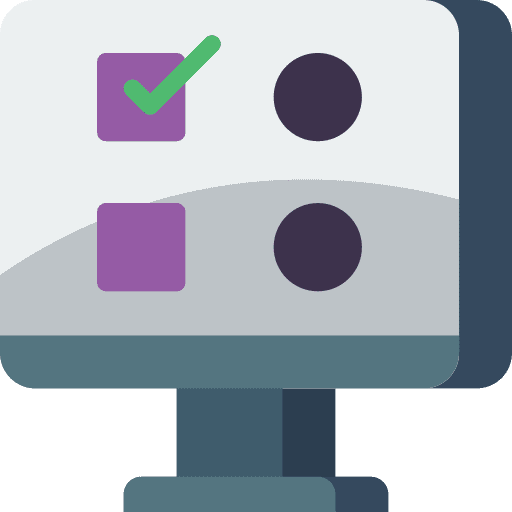 Survey online survey computer monitor icon