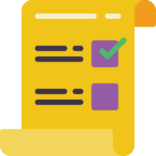 List task criteria survey icon