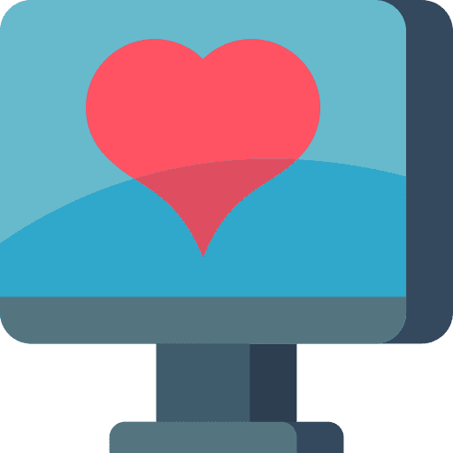Monitor monitor romantic favorite icon