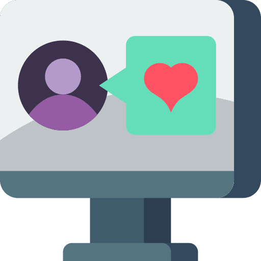 Monitor rating computer feedback icon