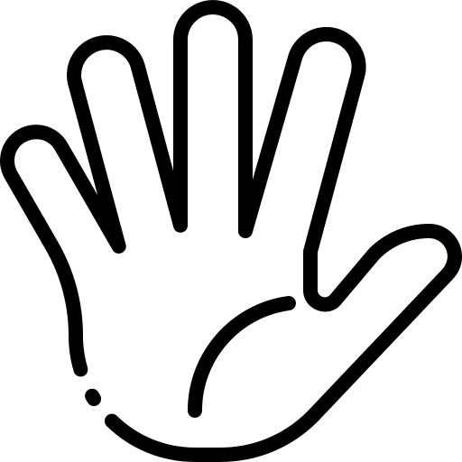 Hello hand greet gestures icon