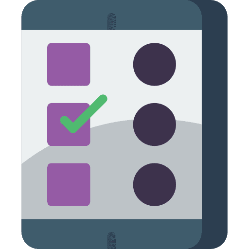 Smartphone communications check list cellphone icon