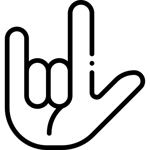 I love you hands sign language inclusive icon